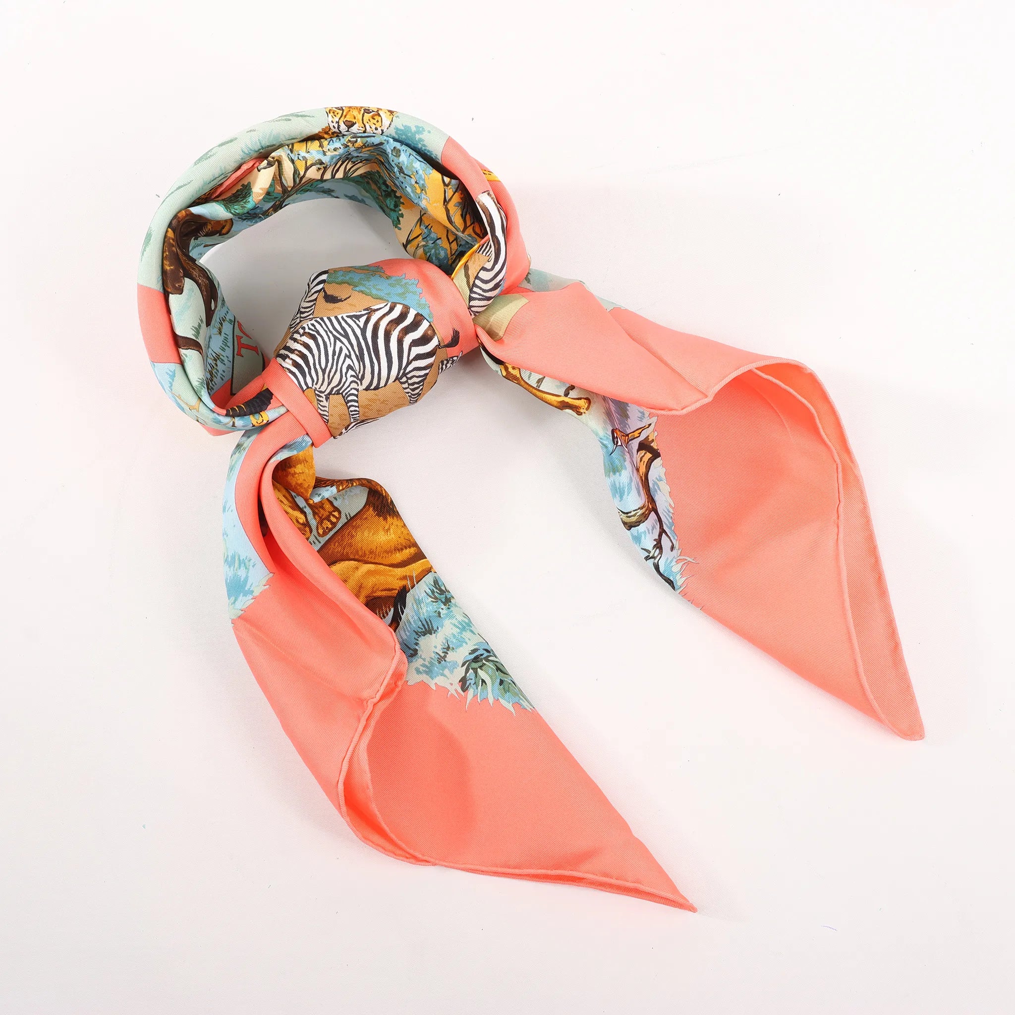 Hermès Carré 90 "Tanzanie" Silk handkerchief in Pink