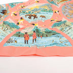 Hermès Carré 90 "Tanzanie" Silk handkerchief in Pink