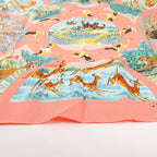 Hermès Carré 90 "Tanzanie" Silk handkerchief in Pink