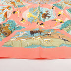 Hermès Carré 90 "Tanzanie" Silk handkerchief in Pink