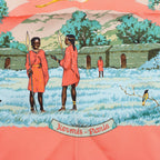 Hermès Carré 90 "Tanzanie" Silk handkerchief in Pink