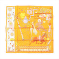 Pañuelo de seda Hermès Carré 90 "Té para dos" en color naranja