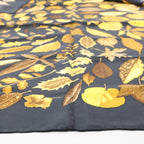 Hermès Carré 90 "Tourbillon" Silk handkerchief in Black