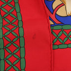 Hermès Carré 90 "Tresor Royal du Benin" Silk handkerchief in Red
