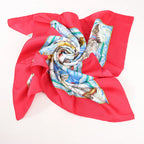 Hermès Carré 90 "VIVE LE VENT" Silk handkerchief in Red