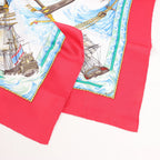 Hermès Carré 90 "VIVE LE VENT" Silk handkerchief in Red