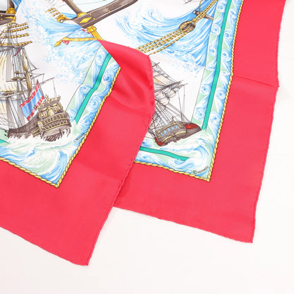 Hermès Carré 90 "VIVE LE VENT" Silk handkerchief in Red