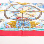 Hermès Carré 90 "VIVE LE VENT" Silk handkerchief in Red