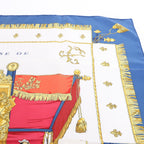 Hermès Carré 90 "Vue du Carrosse de la Galère La Réale" Silk handkerchief in Navy Blue