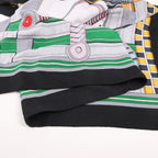 Hermès Carré Geant "Voltes et Pirouettes" Cashemere & Silk Scarf in Black