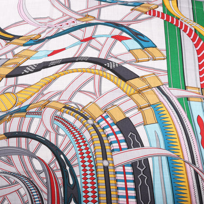 Hermès Carré Geant "Voltes et Pirouettes" Cashemere & Silk Scarf in Black