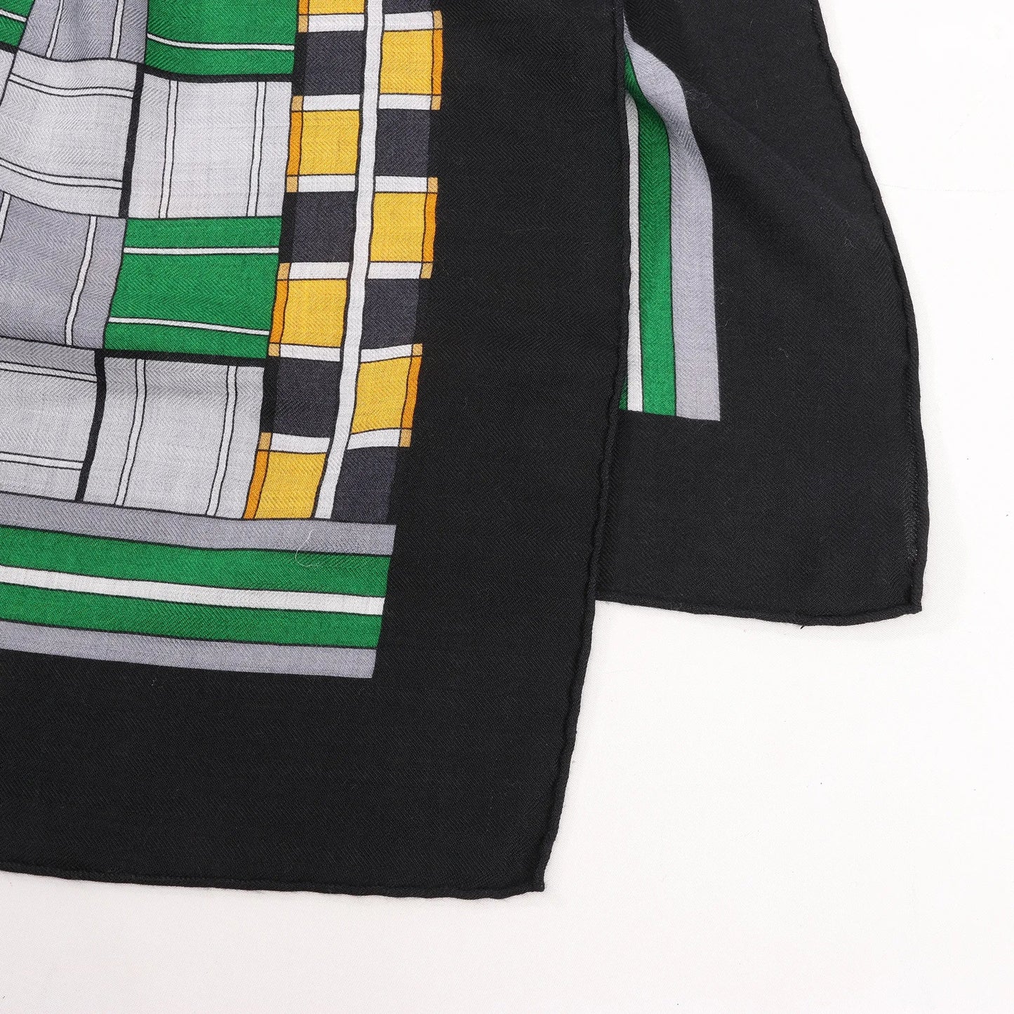 Hermès Carré Geant "Voltes et Pirouettes" Cashemere & Silk Scarf in Black