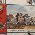 Hermès Carré 90 "Voyages En Russie" Silk handkerchief in Beige x Blue