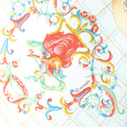 Hermès Carré 90 "Hommage à Mozart" Silk handkerchief in Red x Blue