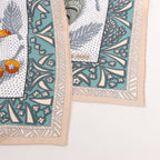 Hermès Carré 90 "Zenobie Reine de Palmyre" Silk handkerchief in Beige x Green