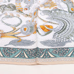 Hermès Carré 90 "Zenobie Reine de Palmyre" Silk handkerchief in Beige x Green