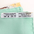 Hermès Carré 90 "Auteuil en Mai" Silk handkerchief in Green