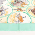 Hermès Carré 90 "Auteuil en Mai" Silk handkerchief in Green