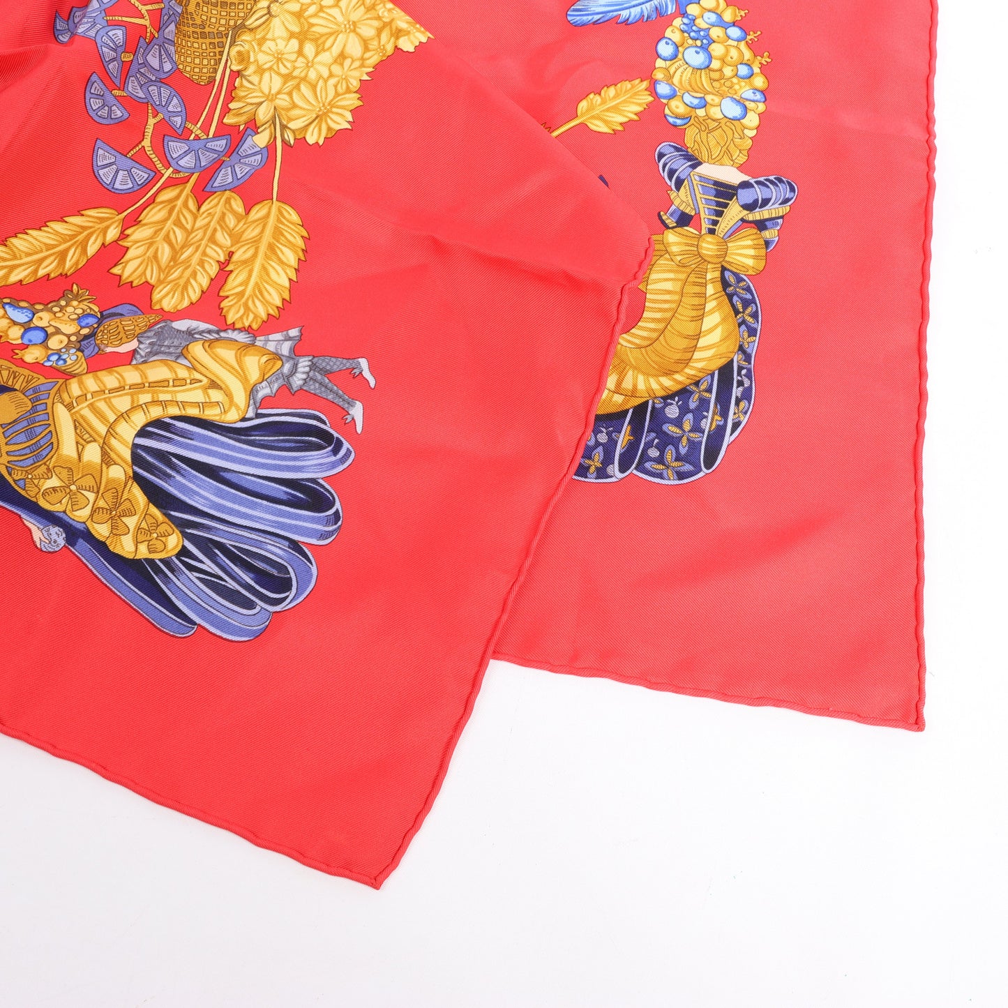 Hermès Carré 90 "Chapeau" Silk handkerchief in Red