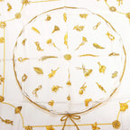 Hermès Carré 90 "Clips" Silk handkerchief in Yellow