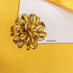 Hermès Carré 90 "Clips" Silk handkerchief in Yellow