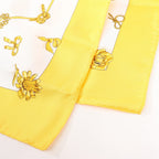 Hermès Carré 90 "Clips" Silk handkerchief in Yellow