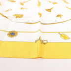 Hermès Carré 90 "Clips" Silk handkerchief in Yellow