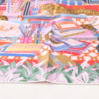 Hermès Carré 90 Double Face "Les Douze Leopards" Silk handkerchief in Multicolor