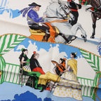 Hermès Carré 90 "Feria de Sevilla" Silk handkerchief in Blue