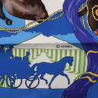 Hermès Carré 90 "Feria de Sevilla" Silk handkerchief in Blue