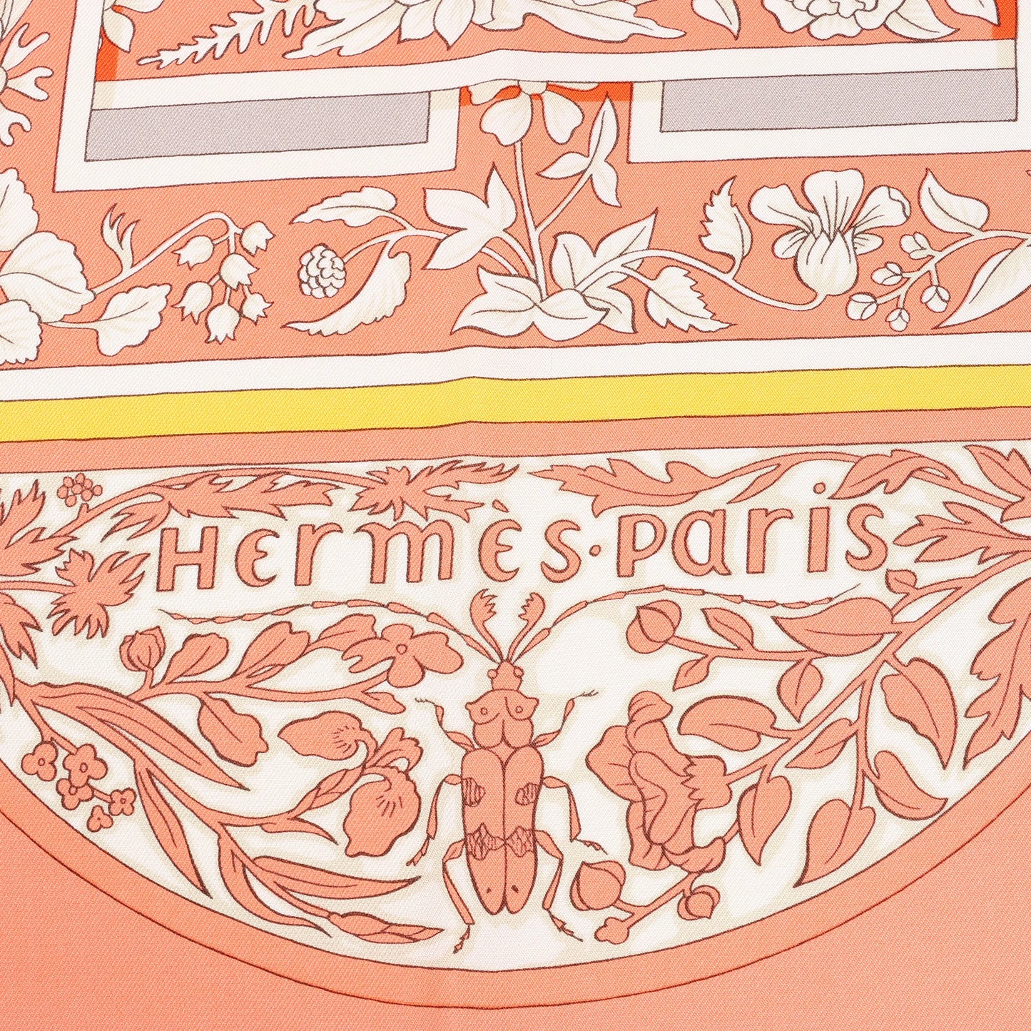Hermès Carré 90 „Joyaux de LETE“ Seidentaschentuch in Rosa