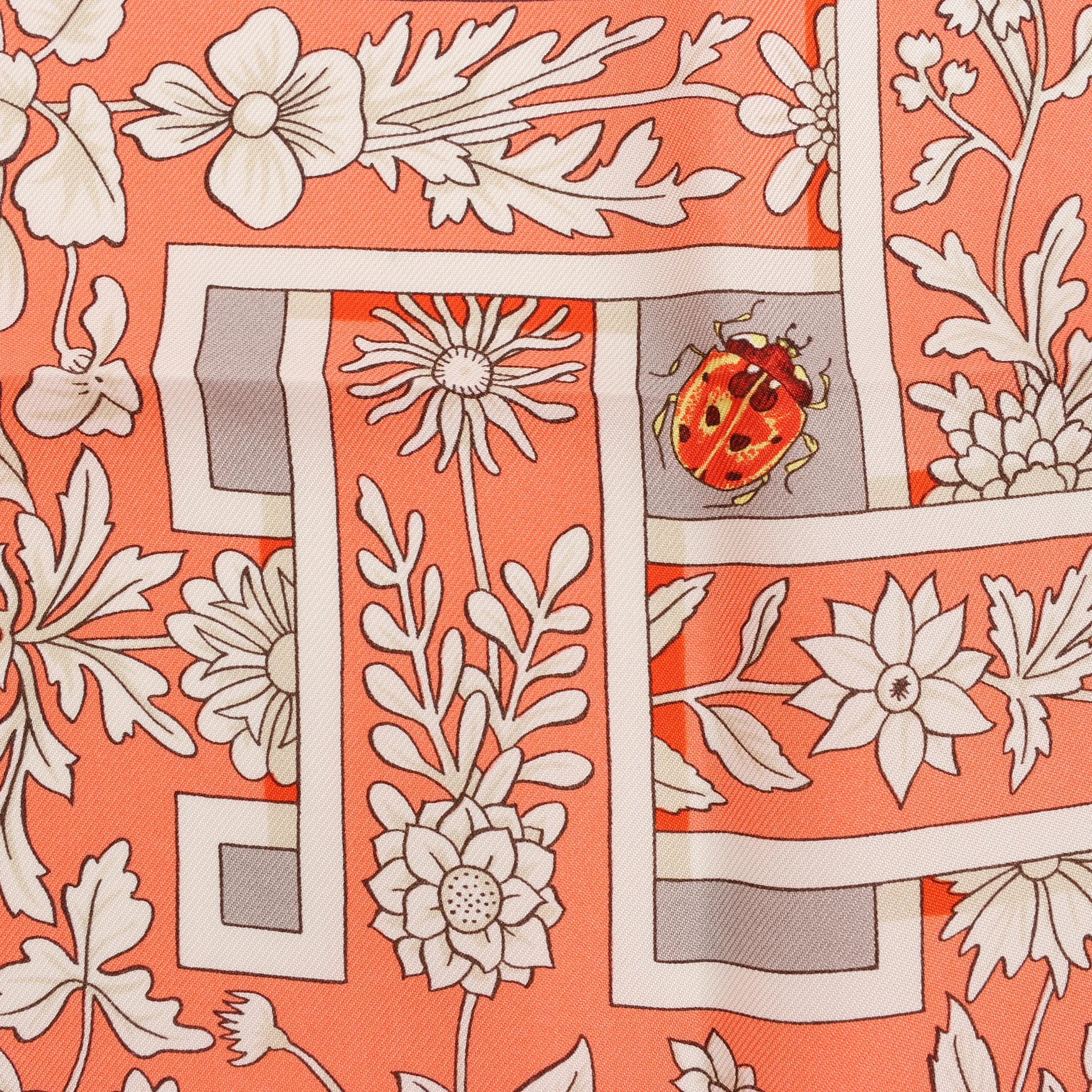 Hermès Carré 90 "Joyaux de LETE" Silk handkerchief in Pink