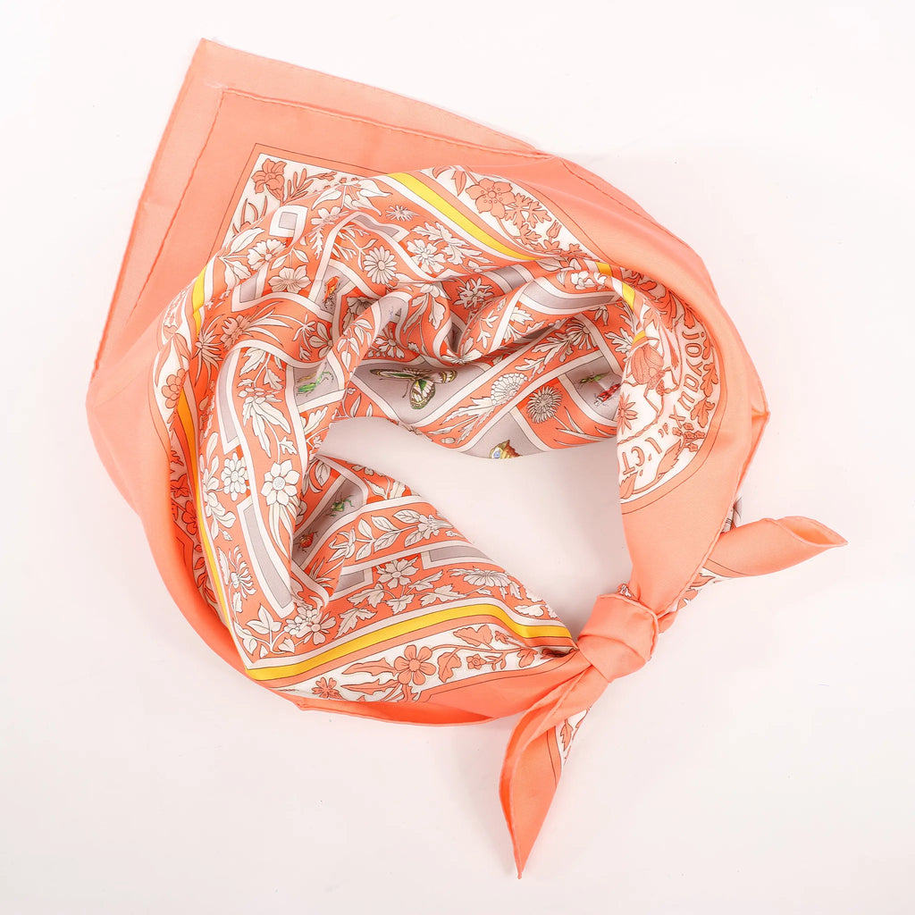 Hermès Carré 90 "Joyaux de LETE" Silk handkerchief in Pink