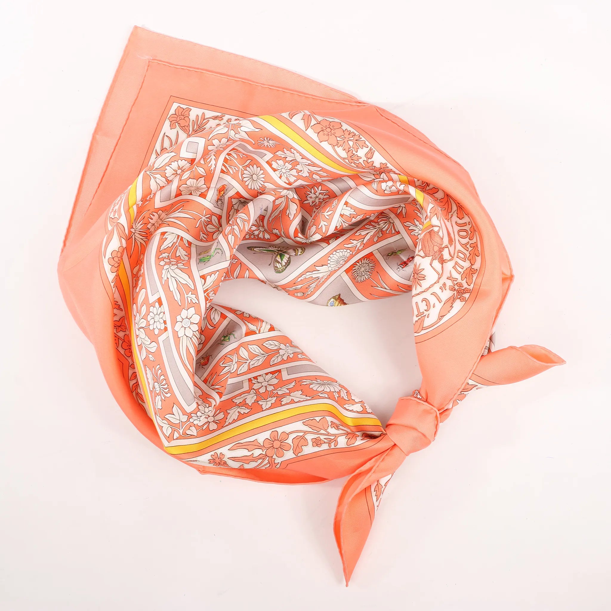 Hermès Carré 90 "Joyaux de LETE" Silk handkerchief in Pink