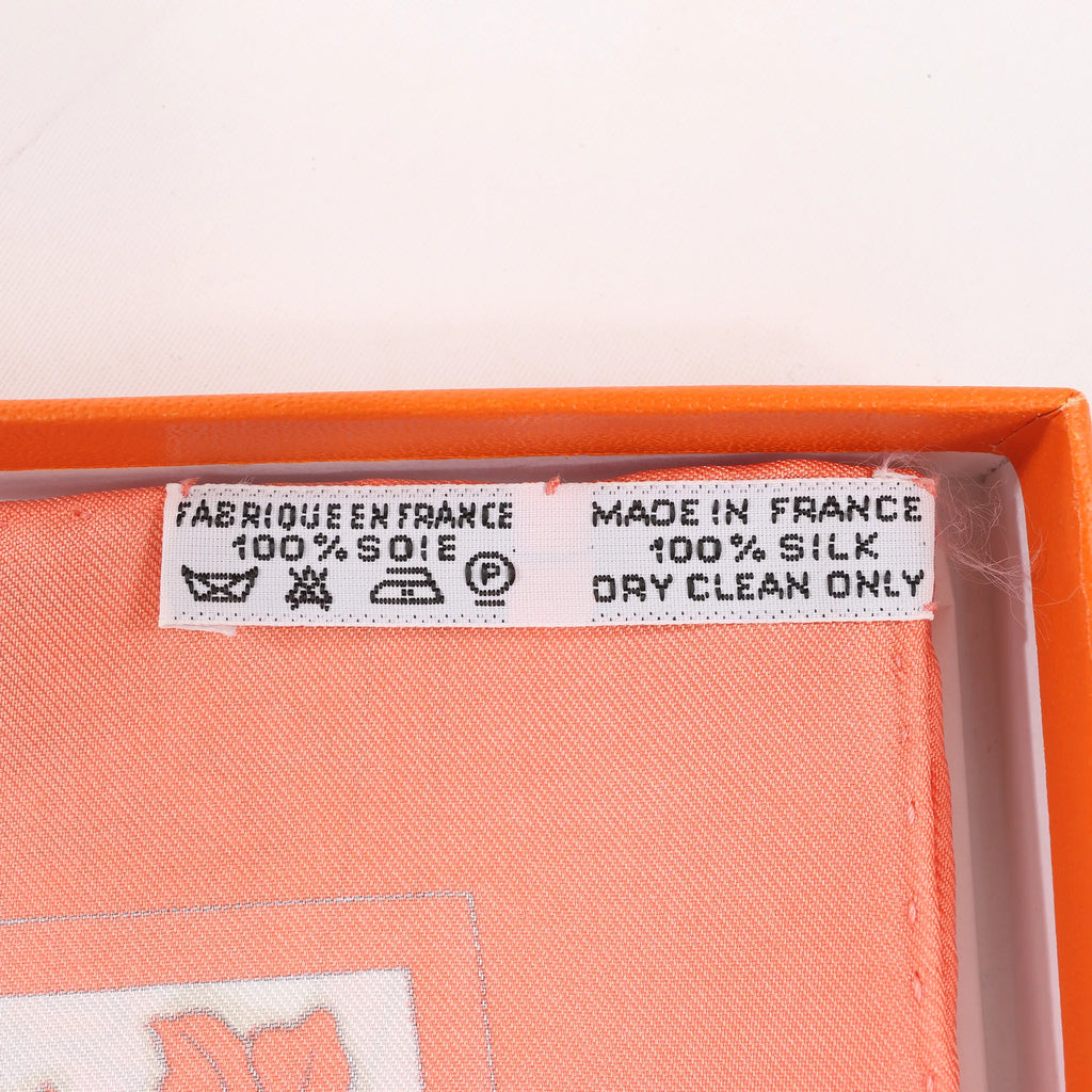 Hermès Carré 90 "Joyaux de LETE" Silk handkerchief in Pink