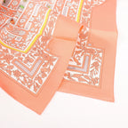 Hermès Carré 90 "Joyaux de LETE" Silk handkerchief in Pink