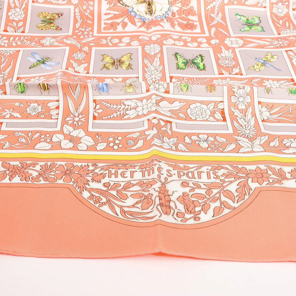 Hermès Carré 90 "Joyaux de LETE" Silk handkerchief in Pink
