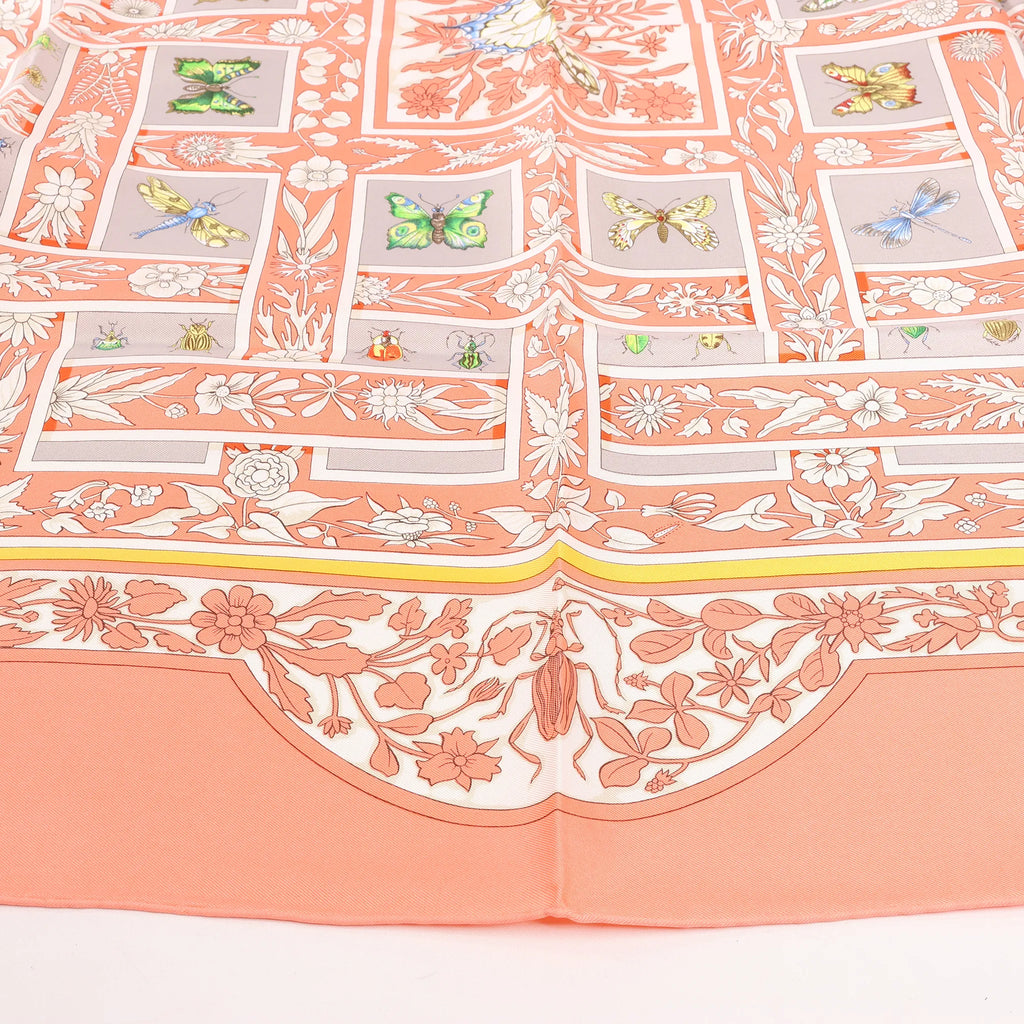Hermès Carré 90 "Joyaux de LETE" Silk handkerchief in Pink
