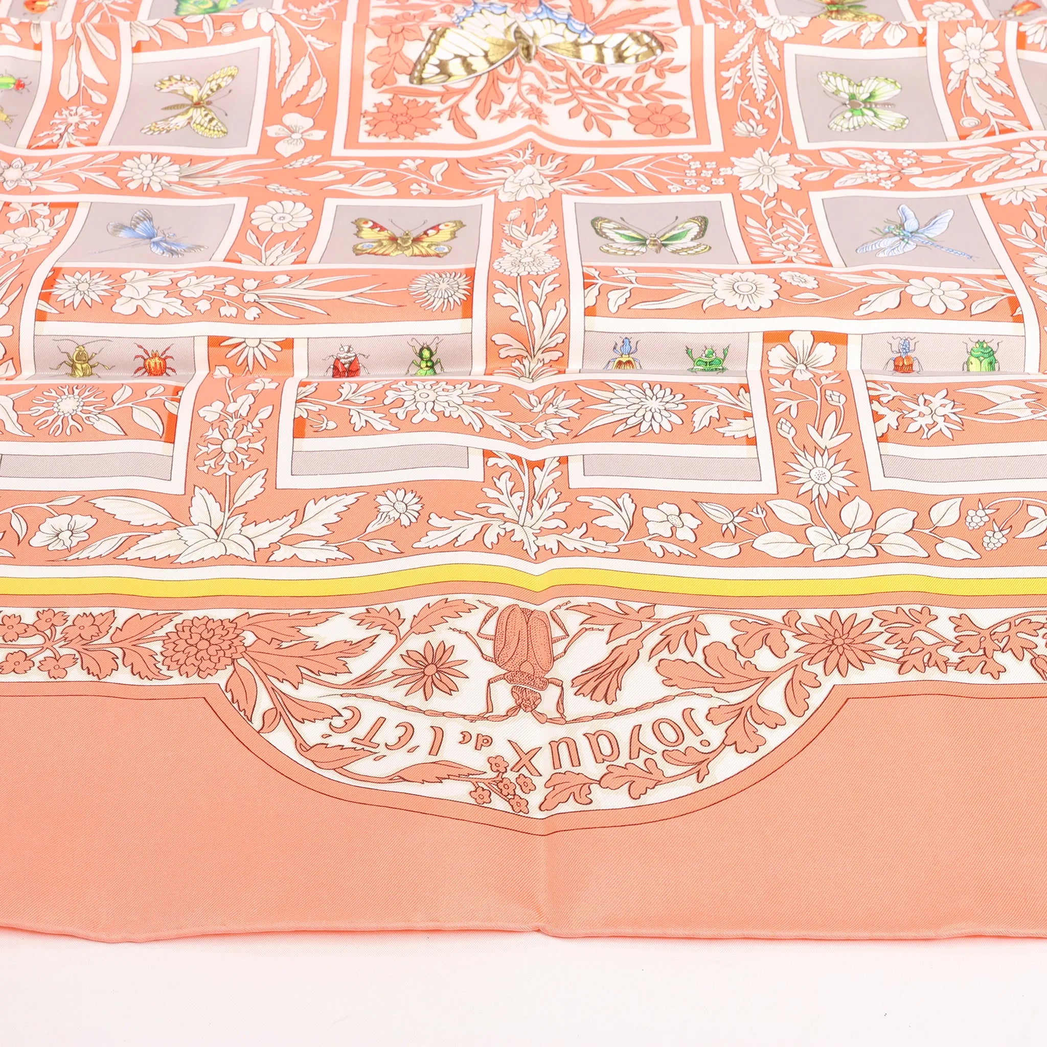 Hermès Carré 90 "Joyaux de LETE" Silk handkerchief in Pink