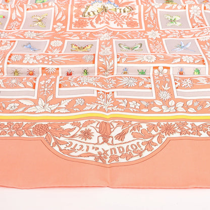 Hermès Carré 90 „Joyaux de LETE“ Seidentaschentuch in Rosa