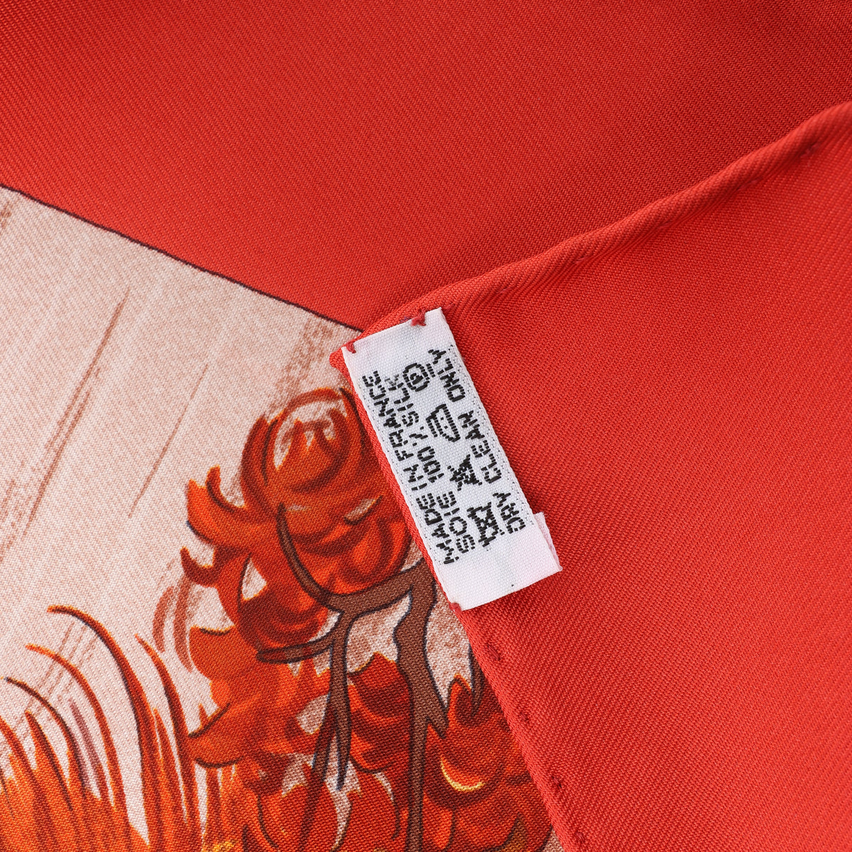 Hermès Carré 90 "Kuggor Tree" Scarf Silk in Red