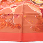 Hermès Carré 90 "Kuggor Tree" Scarf Silk in Red