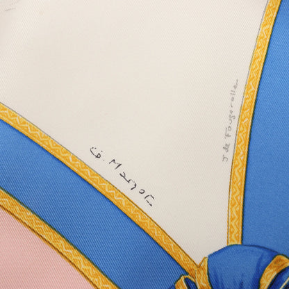 Hermès Carré 90 "Ecole Française d'Equitation" Silk handkerchief in Pink