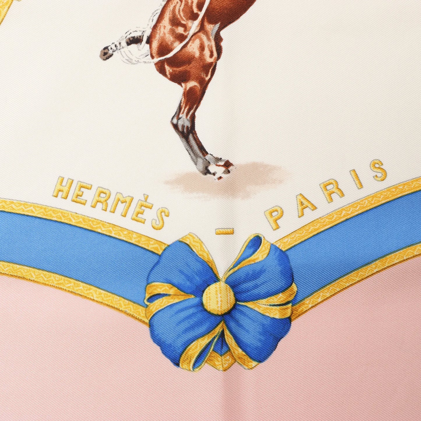 Hermès Carré 90 "Ecole Française d'Equitation" Silk handkerchief in Pink