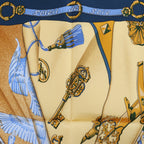Hermès Carré 90 "Soleil de Soie" Silk handkerchief in Navy Blue