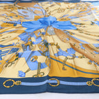 Hermès Carré 90 "Soleil de Soie" Silk handkerchief in Navy Blue