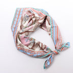 Hermès Carré Double face 90 "Passard D Serpentin" Silk Scarf in Brown x Green