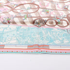 Hermès Carré Double face 90 "Passard D Serpentin" Silk Scarf in Brown x Green