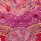 Hermès Bufanda Carré Géant "De La Mer Au Ciel" de cachemir y seda en rosa