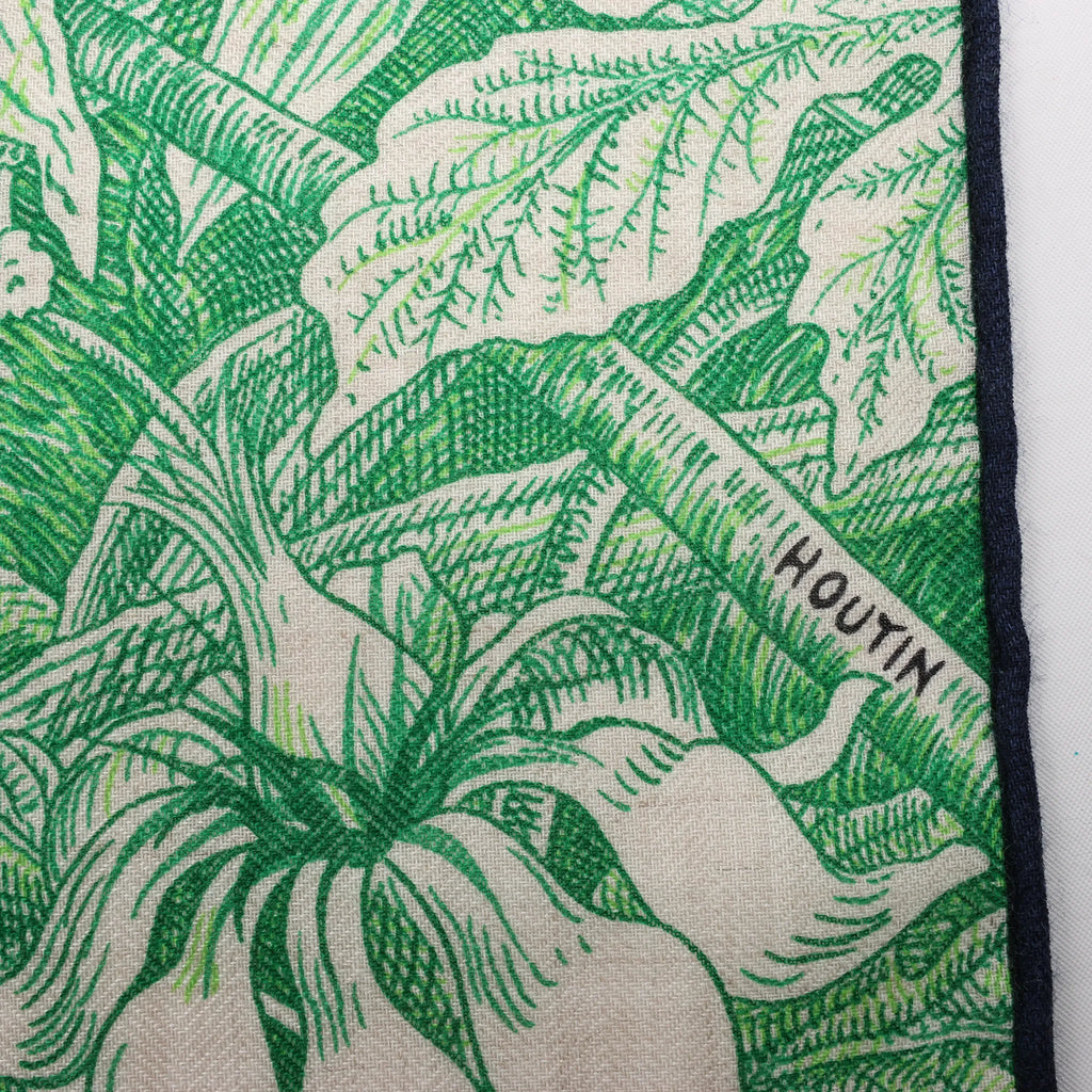 Hermès Carré Geant "BOTANICO DI PALERMO" Cashmere and Silk Scarf in Green